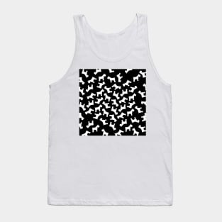 Schnauzer White Pattern Tank Top